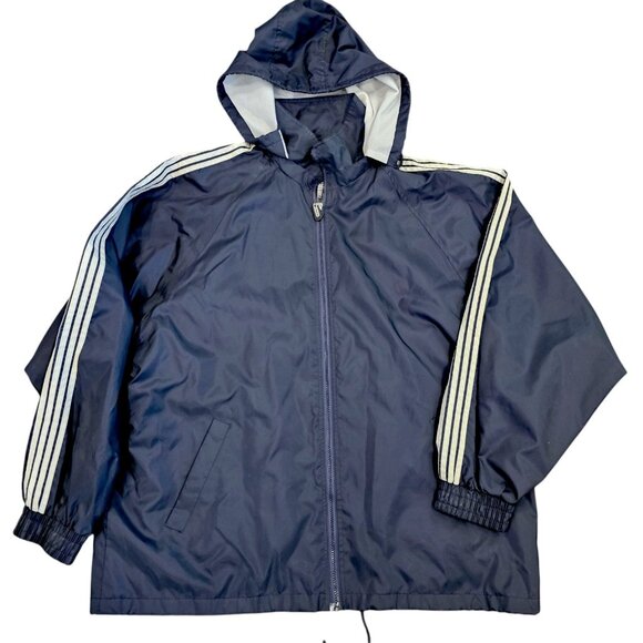 Y2K‎ Olympics USA Team Jacket Windbreaker Navy Blue Embroidery Nylon Sz XL Hood - Picture 3 of 13